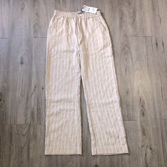 Zara Pants - Zara NWT Wide Leg Stripe Pant